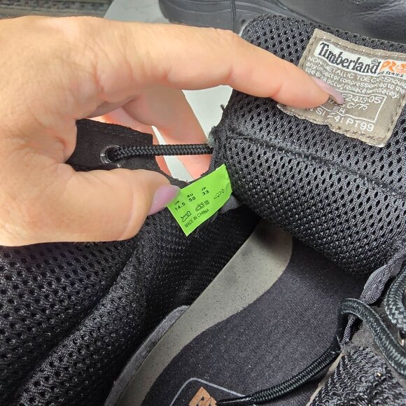 Timberland PRO Series Mens Black Leather Safety Work Boots Oil & Slip Resistant - Picture 12 of 12